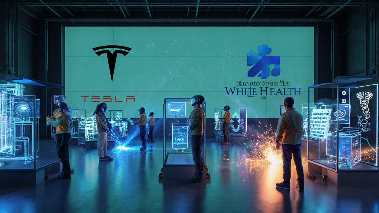 Students train in a high‑tech simulation lab with holographic equipment at San Antonio.